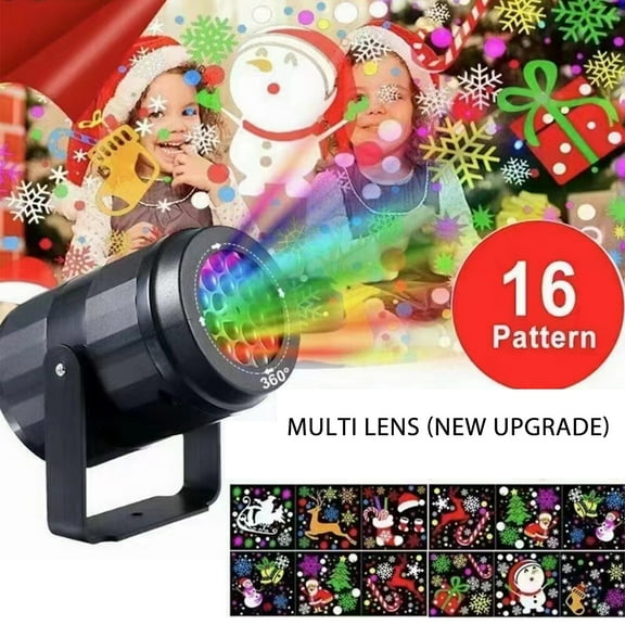 Rotating Snowflake Projector Light, Bright LED Christmas Landscape Spotlight For Indoor Outdoor Use