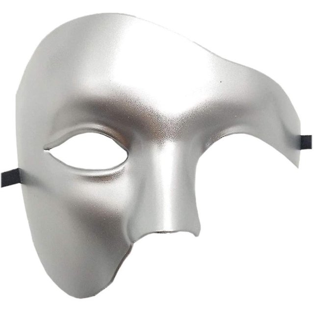Máscara de mascarada vintage El fantasma de la ópera, disfraz de media cara con un solo ojo
