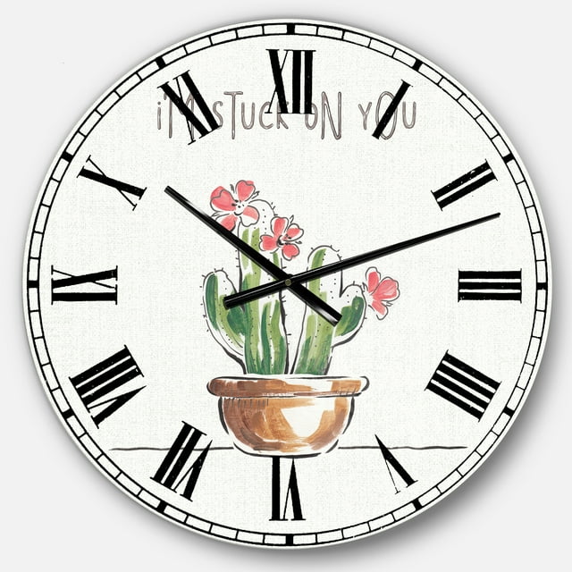 DesignArt Desert Botanical Bloom II Horloge Murale Gran