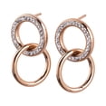 thumbnail image 2 of Aretes para Mujer LuckyLy Aros Entrelazados de Acero Inoxidable Modelo Amy Rosa UNITALLA, 2 of 7