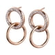 thumbnail image 2 of Aretes para Mujer LuckyLy Aros Entrelazados de Acero Inoxidable Modelo Amy Rosa UNITALLA, 2 of 7