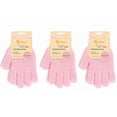thumbnail image 1 of Guantes exfoliantes Evridwear, 3 pares, nailon de color rosa moderado, 1 of 8