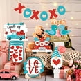 thumbnail image 5 of Harupink Valentine's Day Tiered Tray Decor Delicate Wooden Valentine Tabletop Decor Valentine Tray Decoration Lightweight Tiered Tray Sign for Tabletop Party, 5 of 8