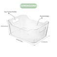 thumbnail image 4 of Novelinks 4 Pack Plastic Storage Bins Utility Storage Organizer Bin Clear Pantry Organization Cabinet Storage Containers,Medium, 4 of 10