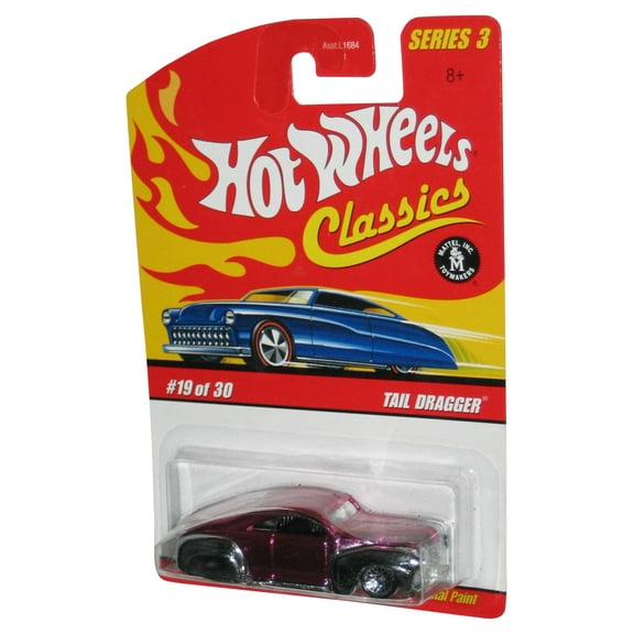 Hot Wheels Classics Series 3 (2006) Pink Tail Dragger Toy Car #19/30