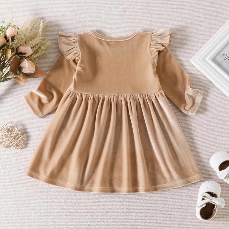 knee length dresses for ladies Luna Lavender | for Baby & Toddlers | 2/3T | Purple - Stretchy Long Sleeve Twirl Dress main image 0