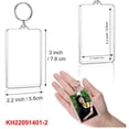 thumbnail image 2 of 10 Uds llaveros de fotos, llaveros de marcos de fotos transparentes, llaveros acrílicos, llaveros rectangulares personalizados DIY con anillo dividido, 2 of 5