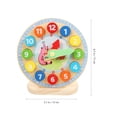 thumbnail image 4 of OULII Kids Clock Learning Toy Family Interaction Clock Dial Wood Multi 1Pack, 4 of 4