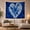 White Butterfly, variant on Geometric Heart with Shibori Diamonds on White Background, Dreamy Boho for Art Lovers, Japanese Inspired Textile Art, Housewarming Gift Tapestry Wall Hanging for Bedroom and Living Room