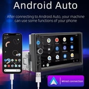 YUCHANG 7 Single DIN Car Stereo Apple CarPlay & Android Auto, 7 Touchscreen, BT5.0, Backup Camera, Steering Wheel Control, Older Car Upgrade