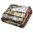 thumbnail image 4 of Library Bookshelf Fleece Throw Blanket Ultra Soft Cozy Blooming Decorative Flannel Blanket All Season for Home Couch Bed Chair Travel 50x60in, 4 of 6