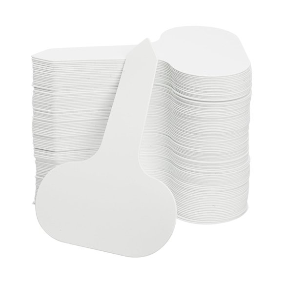 Foraineam 1000 Pack White Plastic Plant Labels, Waterproof T-Type Plant Tag Seedling Signs, Reusable Indoor Outdoor Nursery Garden