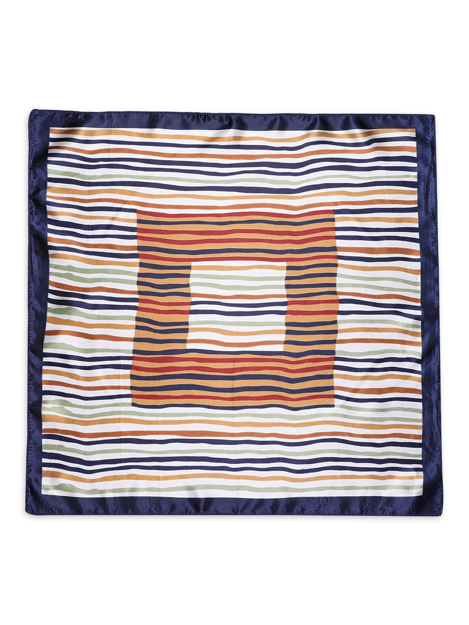Unique Bargains Women Satin Print Square Scarves Kerchief Neck Scarves 20 x 20""
