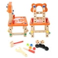 thumbnail image 3 of Child DIY Assemble Simulated Repair Tools Screw Nut Early Educational Chair ToyOrange, 3 of 9