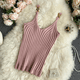 thumbnail image 1 of VISgogo, camisetas sin mangas para mujer, tejido acanalado, cuello en V, cadena de Metal, diseño de eslinga, ajustado, transpirable, versátil, ropa de calle, Tops VISgogo moda, 1 of 2