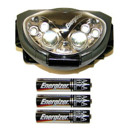 Energizer 09317 - 6 LED Headlight with Pivoting Spot / Flood Flashlight (Batteries Included) (HDL33A2E)