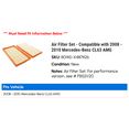 thumbnail image 2 of Air Filter Set - Compatible with 2008 - 2010 Mercedes-Benz CL63 AMG 2009, 2 of 2