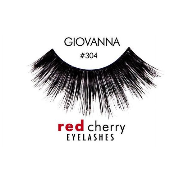 Option : Black - #304 , Troika Red Cherry Eyelashes, hair scalp beauty - Pack of 2 w/ Sleek 3-in-1 Comb/Brush