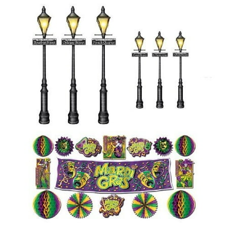 Mardi Gras Decor & Street Light Props Assortment 8in.- 46in.