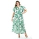 thumbnail image 4 of Vestido largo estampado hojas Roman Fashion /Tallas Extras, 4338 (Verde hojas) verde 36, 4 of 5