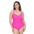 thumbnail image 2 of Wojeull Conservative Plus Size Women's Swimsuit Solid Color Hot Spring Right Angle Style Swimwear, 2 of 5