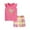 Pink, variant on YTDSCS Baby Kids Girls Summer Vest Set Toddler Cartoon Cotton Sleeveless Tee T Shirt Knitting Tank Tops + Shorts 2PCS Outfit 2-8Y