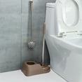 thumbnail image 4 of Toilet Brush Set with Hard Bristles and Base, Bathroom Cleaning Kit with Suction Set, Modern Compact Design, Cleans Toilet Gaps and Sinks, No Hair Tangling, 4 of 6