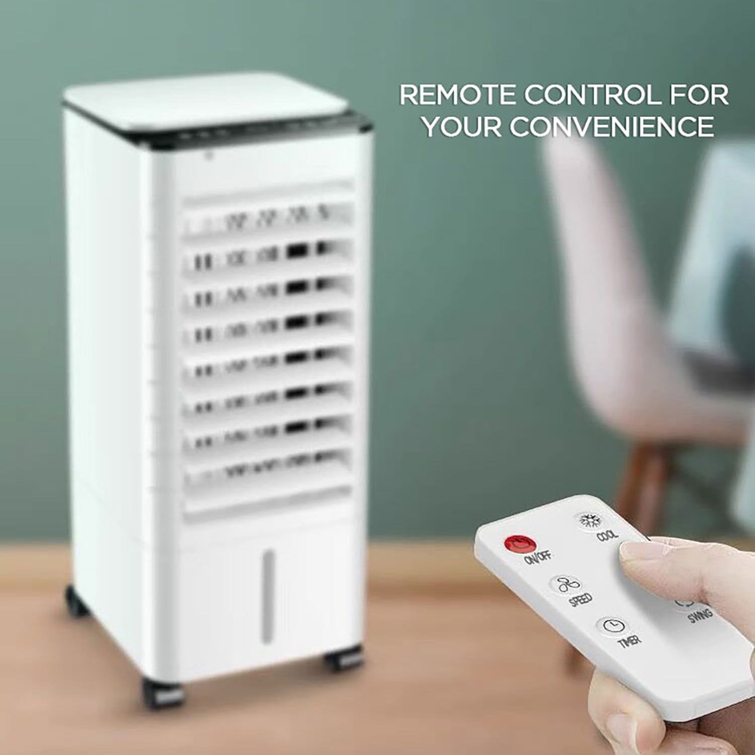 Caynel 3-in-1 Evaporative Portable Air Cooler Fan/ Humidifier with 12H Timer& Remote Control, 110v
