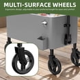 thumbnail image 5 of Uforic 80 Quart Rolling Cooler Cart with 360° Swivel Wheels, Outdoor Portable Beverage Ice Chest  Cart, with Bottle Opener, Silver, 5 of 9