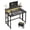 Black, variant on BoldGear Folding Table with RGB Light for Small Space, 39.4" Folding Computer Desk for Space Saving Sofa Table for Couch, Home Work Office Desk with Monitor Stand, Easy to Fold with Hooks,Oak