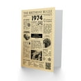thumbnail image 2 of Artery8 Greeting Card Retro Born in 1974 Newspaper 50th Birthday For Him Or Her Art Birthday Card, 2 of 3