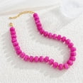 thumbnail image 4 of Leaf Resin Chunky Beaded Necklace for Women, Simple Modern Style Necklace Jewelry Accessory, 4 of 10