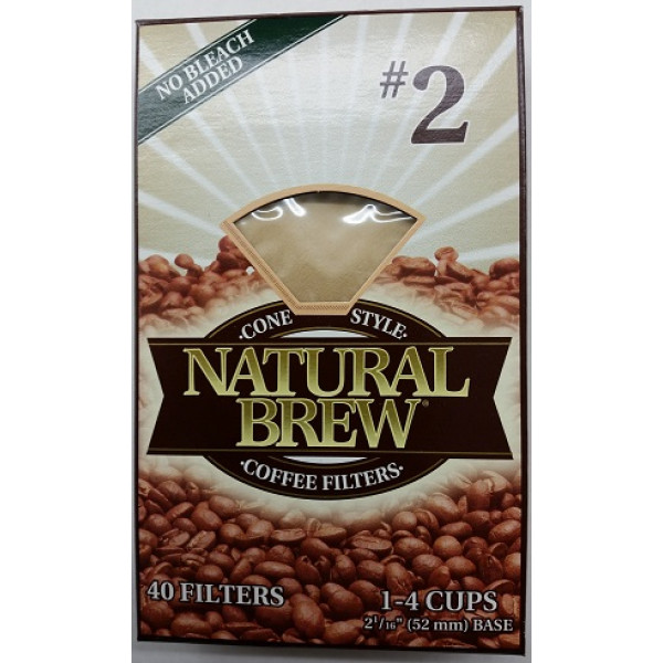 Natural Brew Cone Coffee Filters 2, 12 Pack x 40 count