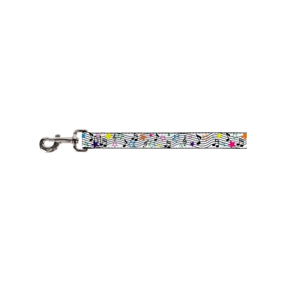 colorful music notes and stars all over fun animal pet dog cat leash