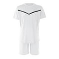 thumbnail image 3 of Rrunsv Short Sets for Men Men's Fashion Short Sets Outfits 2 Piece Summer Polo Shirt and Shorts Sets White,XXXL, 3 of 3