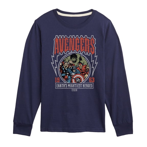 Marvel The Avengers - Band Tee Style - Toddler And Youth Long Sleeve Graphic T-Shirt