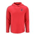 thumbnail image 2 of Men's Cutter & Buck Red Cleveland Guardians Coastline Epic Comfort Recycled Eco Hoodie Long Sleeve T-Shirt, 2 of 3