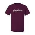 thumbnail image 2 of Christian Inspiring Verse Forgiven Inspirational/Christian Men's Graphic T-Shirt, Maroon, Large, 2 of 3