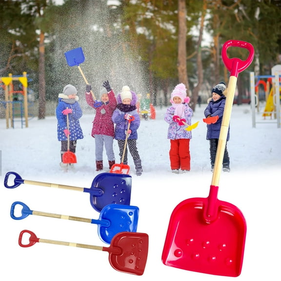 Hot Picks, Vsgery Large Snow Shovel, Beach Digger Tool, Durable Plastic Construction, Ergonomic Handle, for Kids Adults, Sand Snow Excavation, Outdoor Winter Beach Gear|Plastic,Blue