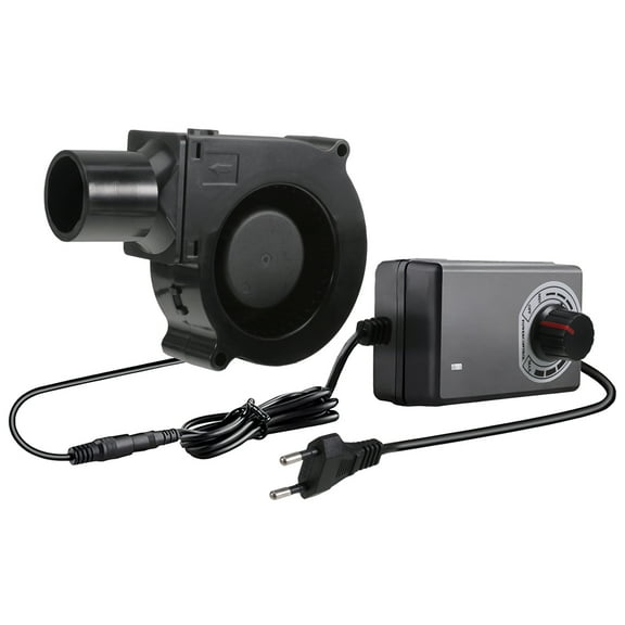 Shijinpojj 220V BBQ Fan Small Blast Engine with Air Collecting Adjustable Speed Cooking Tool Handheld Barbecue Blower Camping