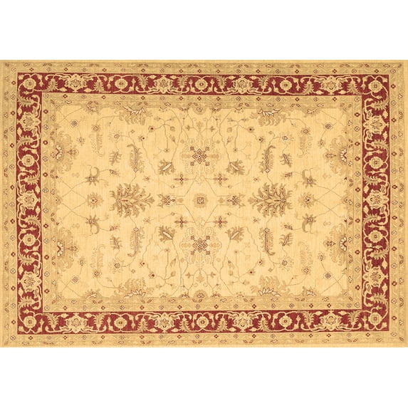 Ahgly Company Indoor Rectangle Oriental Brown Traditional Area Rugs, 7' x 10'