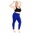 thumbnail image 2 of Stretch Is Comfort Women's Polyester Plus Size Leggings Royal Blue 2X, 2 of 6