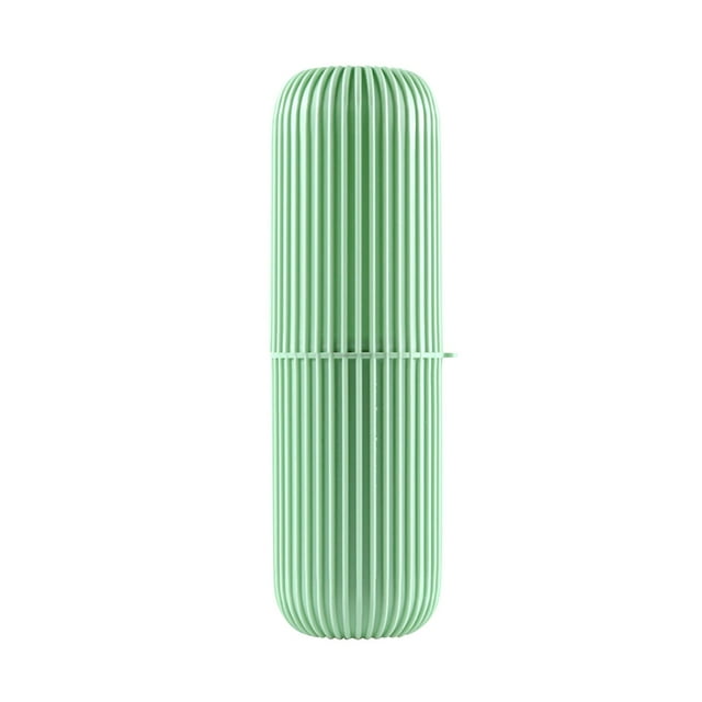 Abbracc Portable Toothbrush Holder with Rope Toothbrush Cup for Bathroom Travel Trip Green