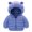 Blue, variant on Toddler Boys Girls Jacket Down Windproof Warm Winter Cartoon Hooded Coats 1-5 Years
