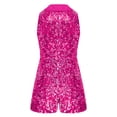 thumbnail image 4 of inhzoy Girls Sequin Romper Jumpsuit Sparkly Sleeveless Prom Concert Party Outfit Dancing Leotard Hot Red 16, 4 of 5