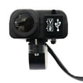 thumbnail image 2 of SPRING PARK Motorcycle Motorbike Dual USB Charger LED Digital Voltage Display Thermometer, 2 of 7