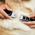 thumbnail image 2 of Dodge Pet Collar, Dog Collar Metal Seatbelt Buckle, Barracuda Script Logo Black Silver, 13 to 17 Inches 1.5 Inch Wide, 2 of 9