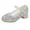 Z-Grey, variant on LNMQLPDBS Princess Shoes Girls Heels Princess Dress up Shoes Little Girl Dress Shoes Cinderella Shoes for Girls with Diamond Shiny Sandals Princess Shoe