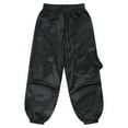 thumbnail image 3 of YONGHS Boys Girls Camouflage Cargo Joggers Pants Elastic Waist Outdoor Hiking Trousers for Kids Black 13-14, 3 of 7