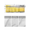thumbnail image 4 of Valances for Windows Gray Yellow Gradient Rod Pocket Cafe Window Treatments Valance Curtains for Kitchen Bathroom Laundry Basement Windows 42"x12", 4 of 9